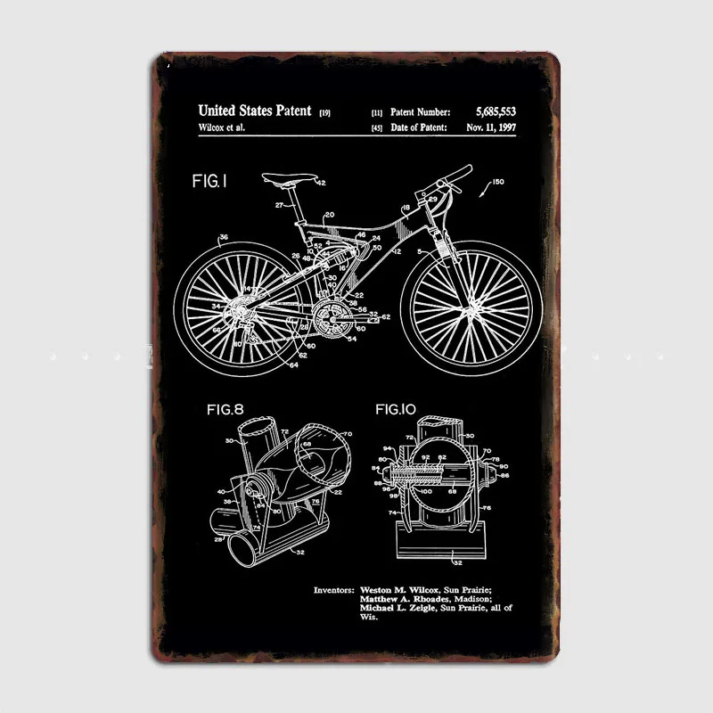 Mountain Biking Europe - Metalowy szyld z patentem na rower